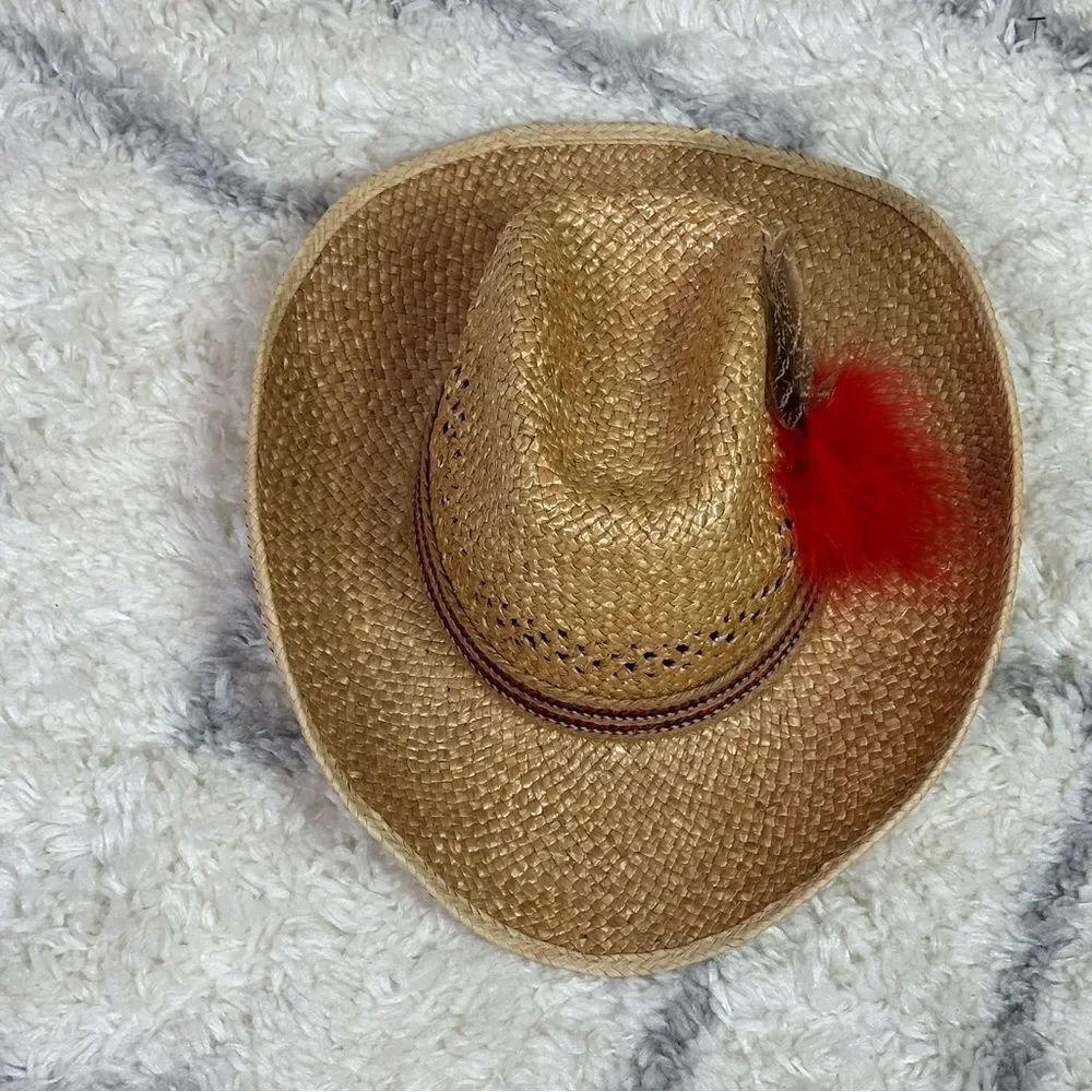 Woven Straw Hat with Natural Texture